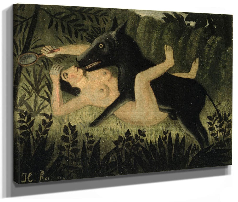Beauty And The Beast By Henri Julien Felix Rousseau Phoenix 4x3