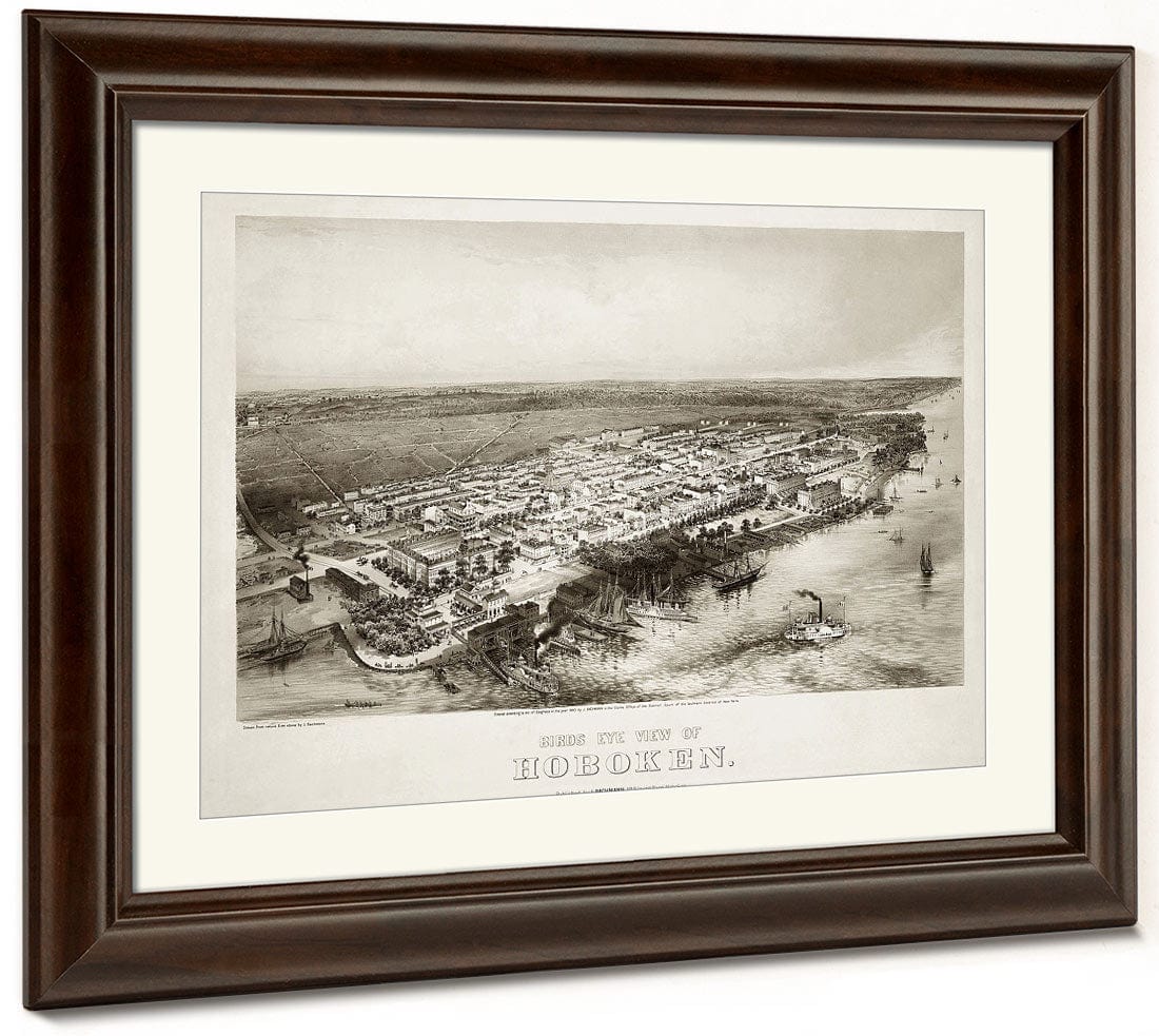 Bird's Eye View Of Hoboken By John Bachmann Phoenix 4x3