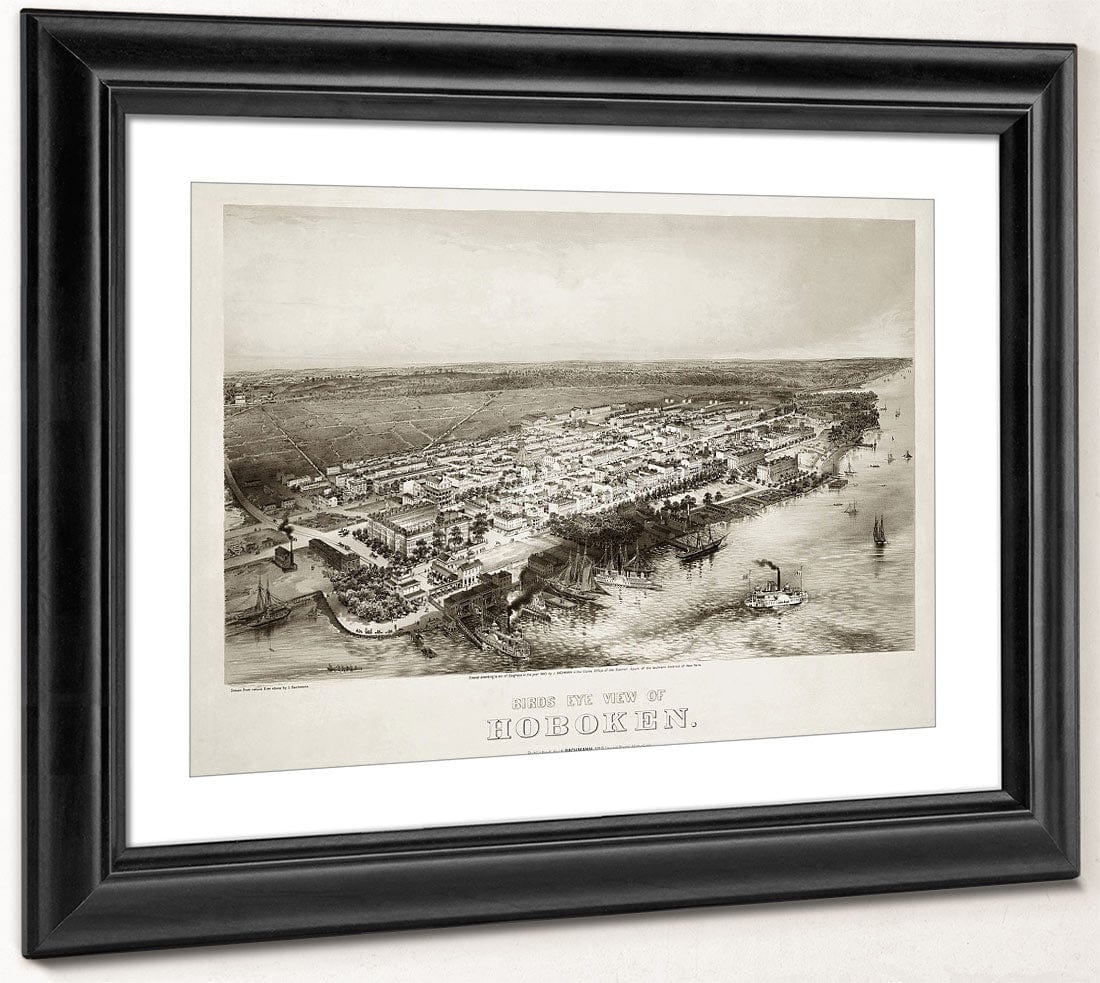 Bird's Eye View Of Hoboken By John Bachmann Phoenix 4x3