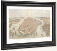 Bird's Eye View Of New York And Environs. By John Bachmann Phoenix 4x3