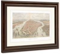 Bird's Eye View Of New York And Environs. By John Bachmann Phoenix 4x3