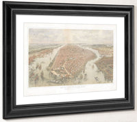 Bird's Eye View Of New York And Environs. By John Bachmann Phoenix 4x3