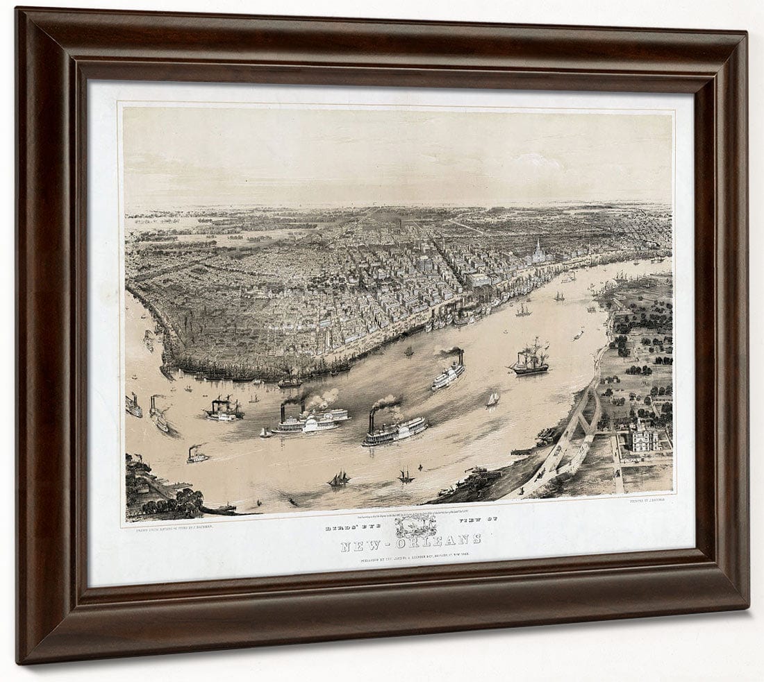 Birds' Eye View Of New Orleans By John Bachmann Phoenix 4x3