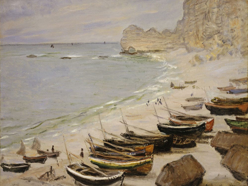 Boat On The Beach At Etretat By Claude Monet Phoenix 4x3