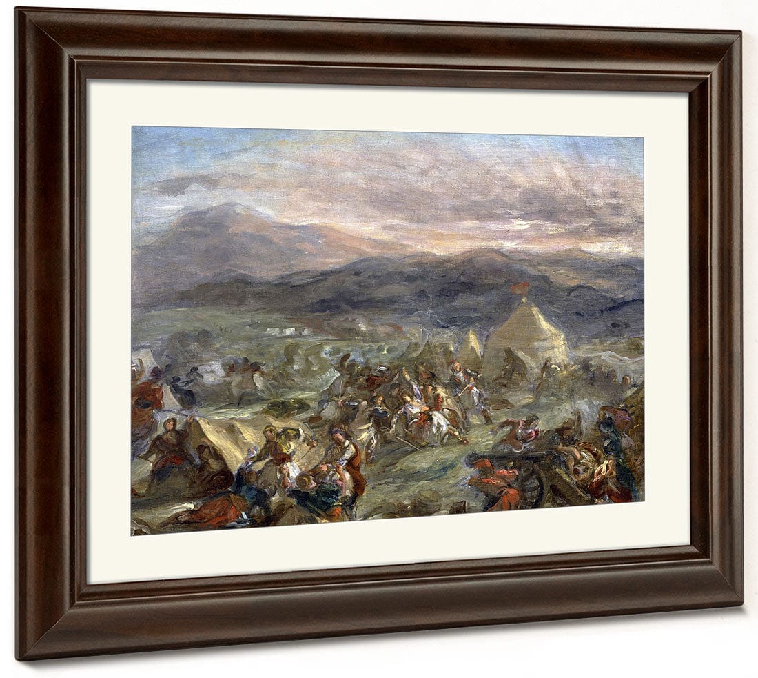 Botzaris Surprises The Turkish Camp And Falls Fatally Wounded By Ferdinand Victor Eugene Delacroix Phoenix 4x3