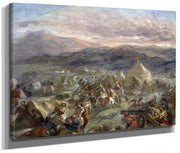 Botzaris Surprises The Turkish Camp And Falls Fatally Wounded By Ferdinand Victor Eugene Delacroix Phoenix 4x3
