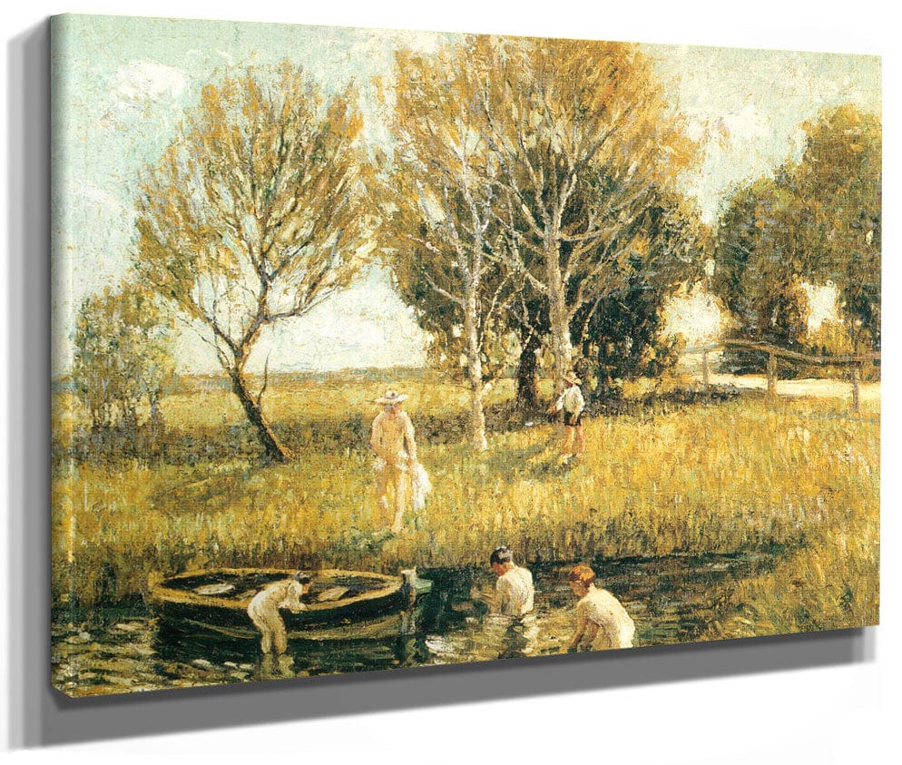 Boys Bathing 1908 1910 By Ernest Lawson Phoenix 4x3