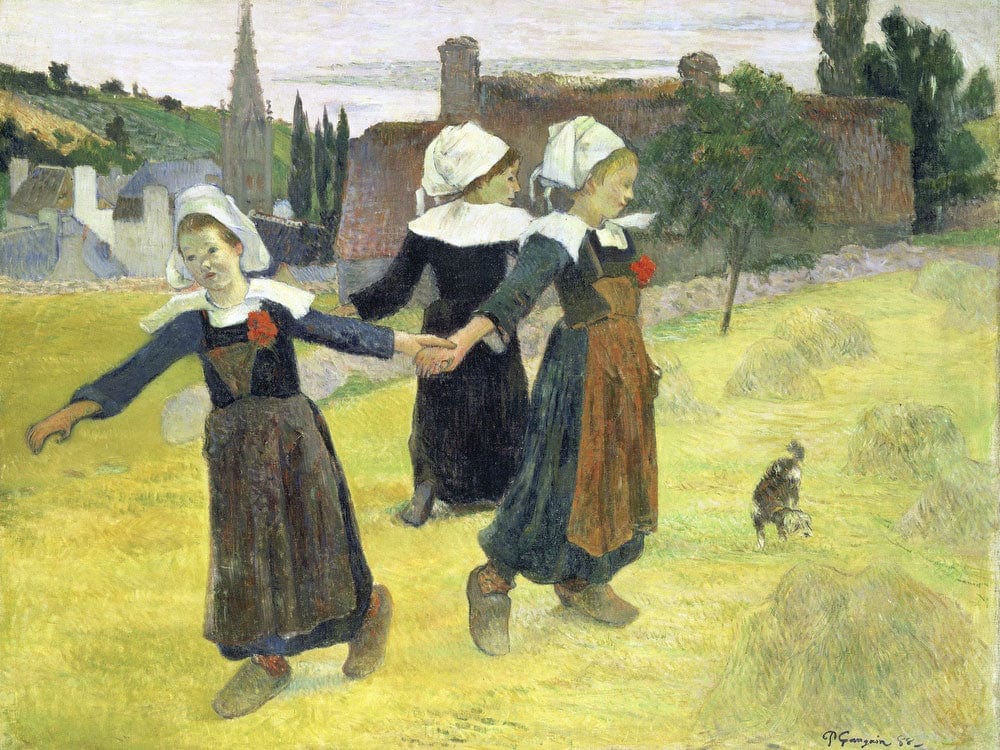 Breton Girls Dancing, Pont Aven By Paul Gauguin Phoenix 4x3
