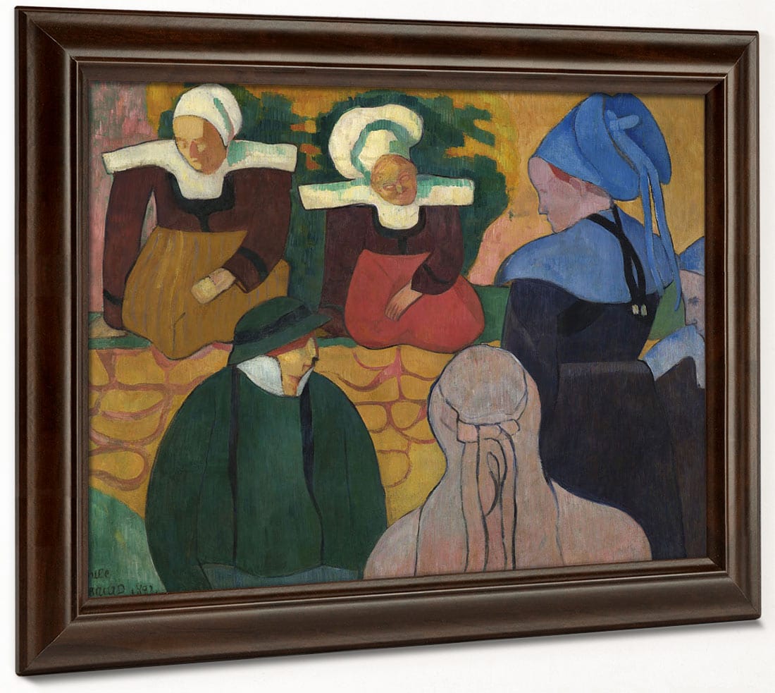 Breton Women At A Wall By Emile Bernard Phoenix 4x3