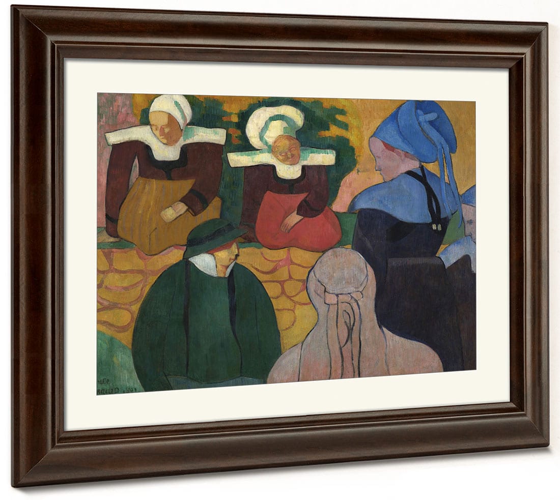 Breton Women At A Wall By Emile Bernard Phoenix 4x3