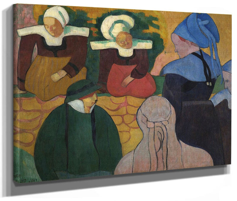 Breton Women At A Wall By Emile Bernard Phoenix 4x3
