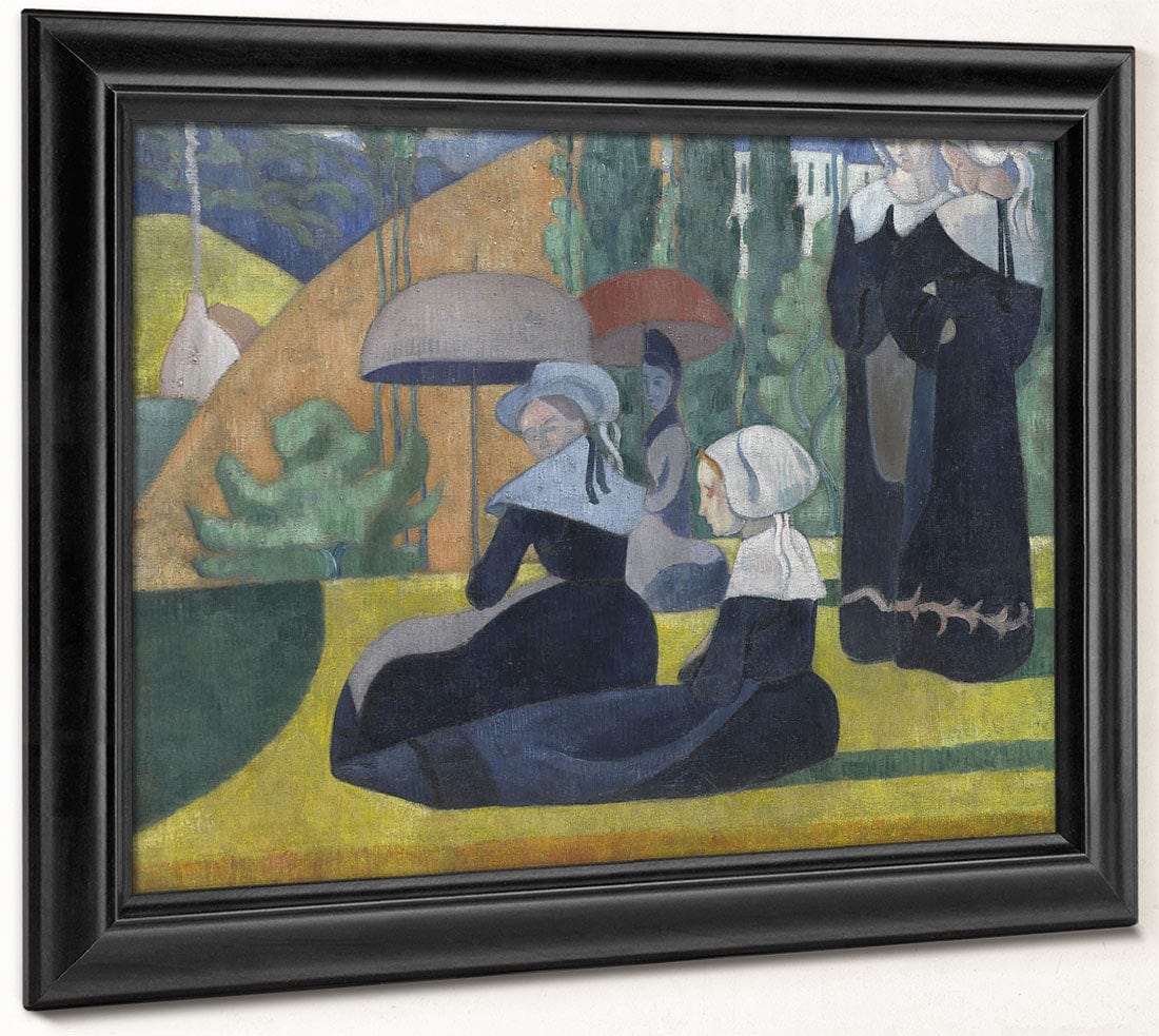 Breton Women With Umbrellas By Emile Bernard Phoenix 4x3
