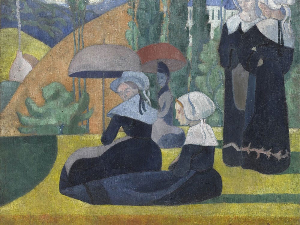Breton Women With Umbrellas By Emile Bernard Phoenix 4x3