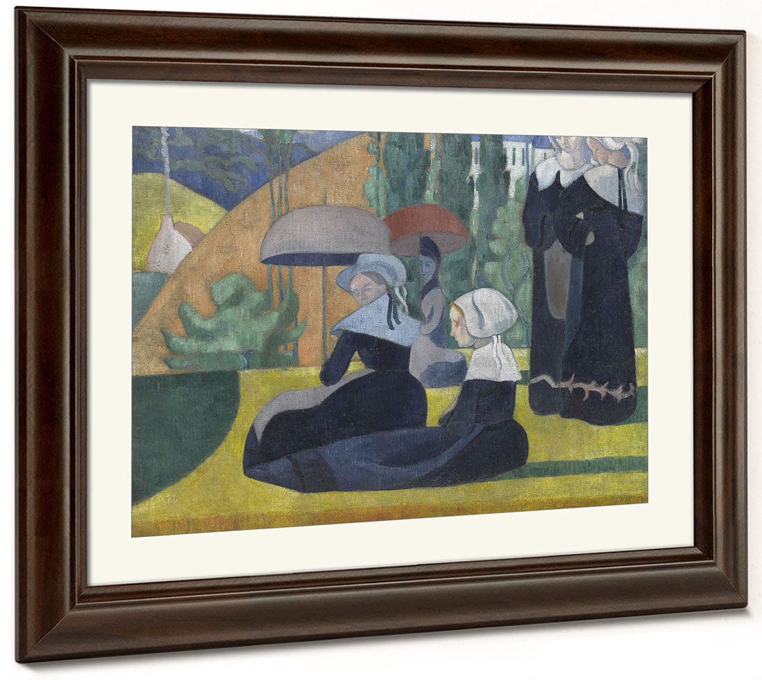 Breton Women With Umbrellas By Emile Bernard Phoenix 4x3