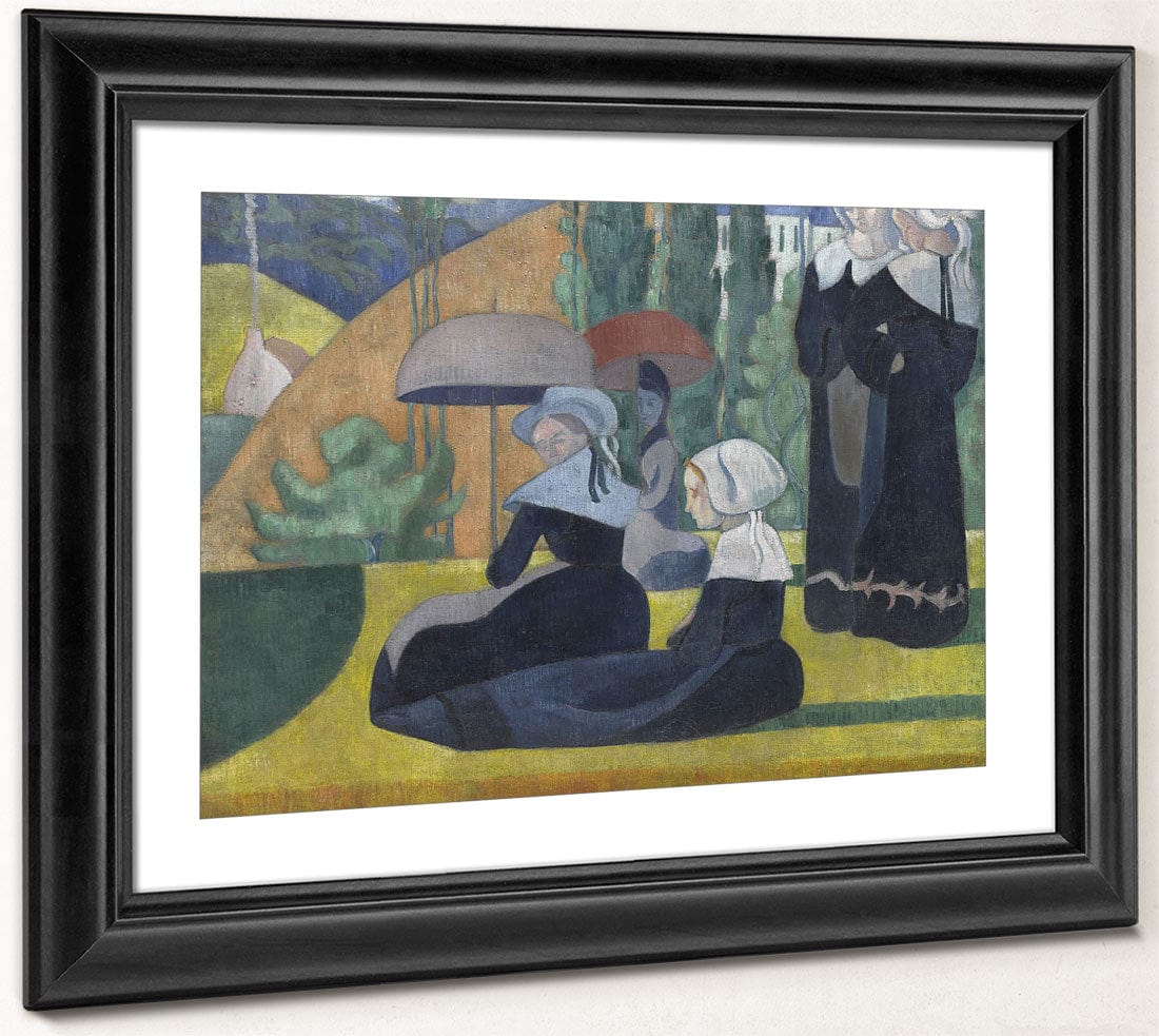 Breton Women With Umbrellas By Emile Bernard Phoenix 4x3