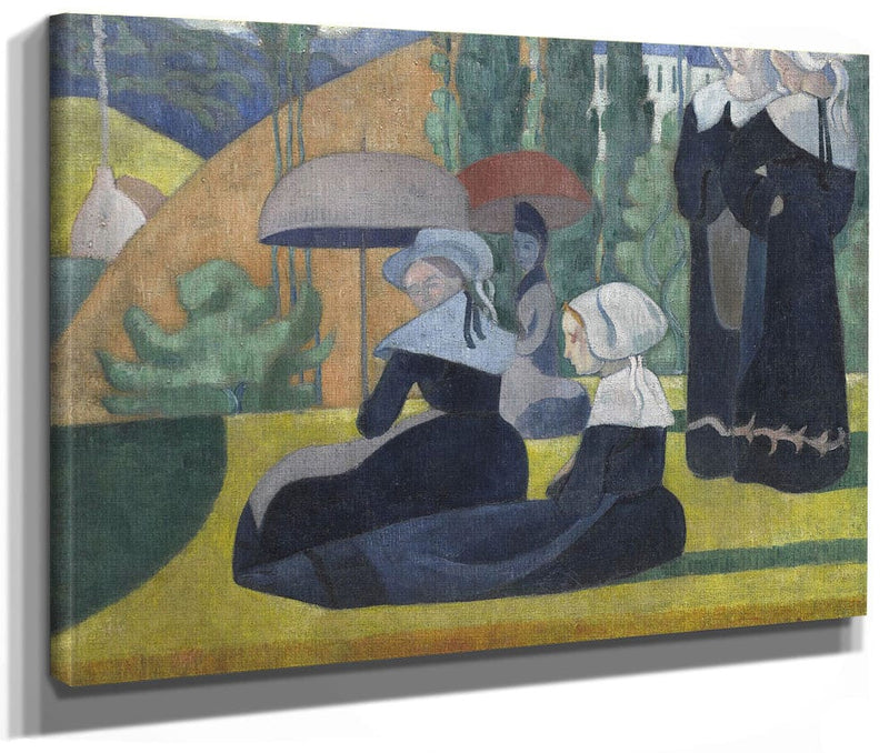 Breton Women With Umbrellas By Emile Bernard Phoenix 4x3