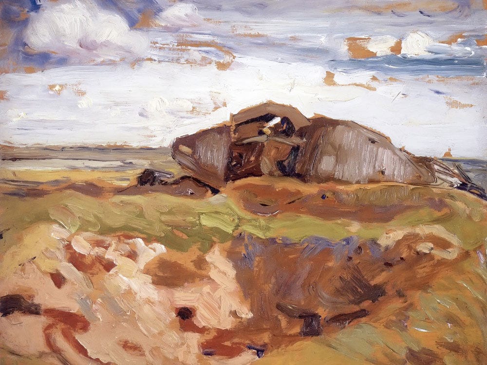 Burnt Out Tank By Fh Varley Phoenix 4x3