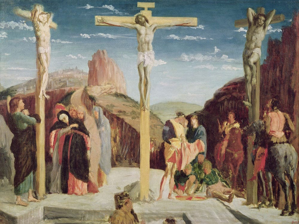 Calvary, After A Painting By Andrea Mantegna (1431 1506) (Oil On Canvas) By Edgar Degas Phoenix 4x3