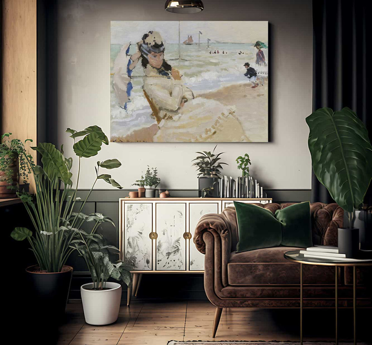 Camille On The Beach In Trouville By Claude Monet Phoenix 4x3