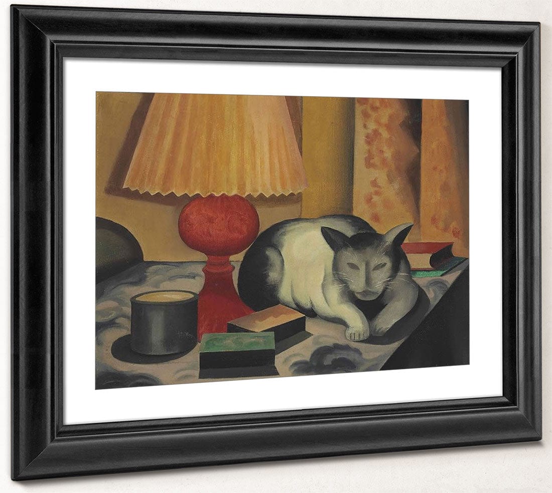 Cat And Lamp By George Ault Phoenix 4x3