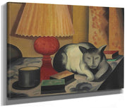 Cat And Lamp By George Ault Phoenix 4x3