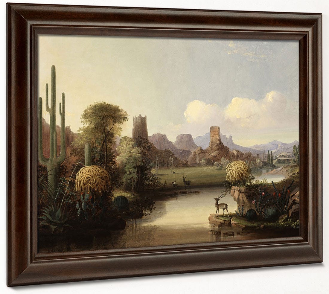 Chain Of Spires Along The Gila River By John Mix Stanley Phoenix 4x3