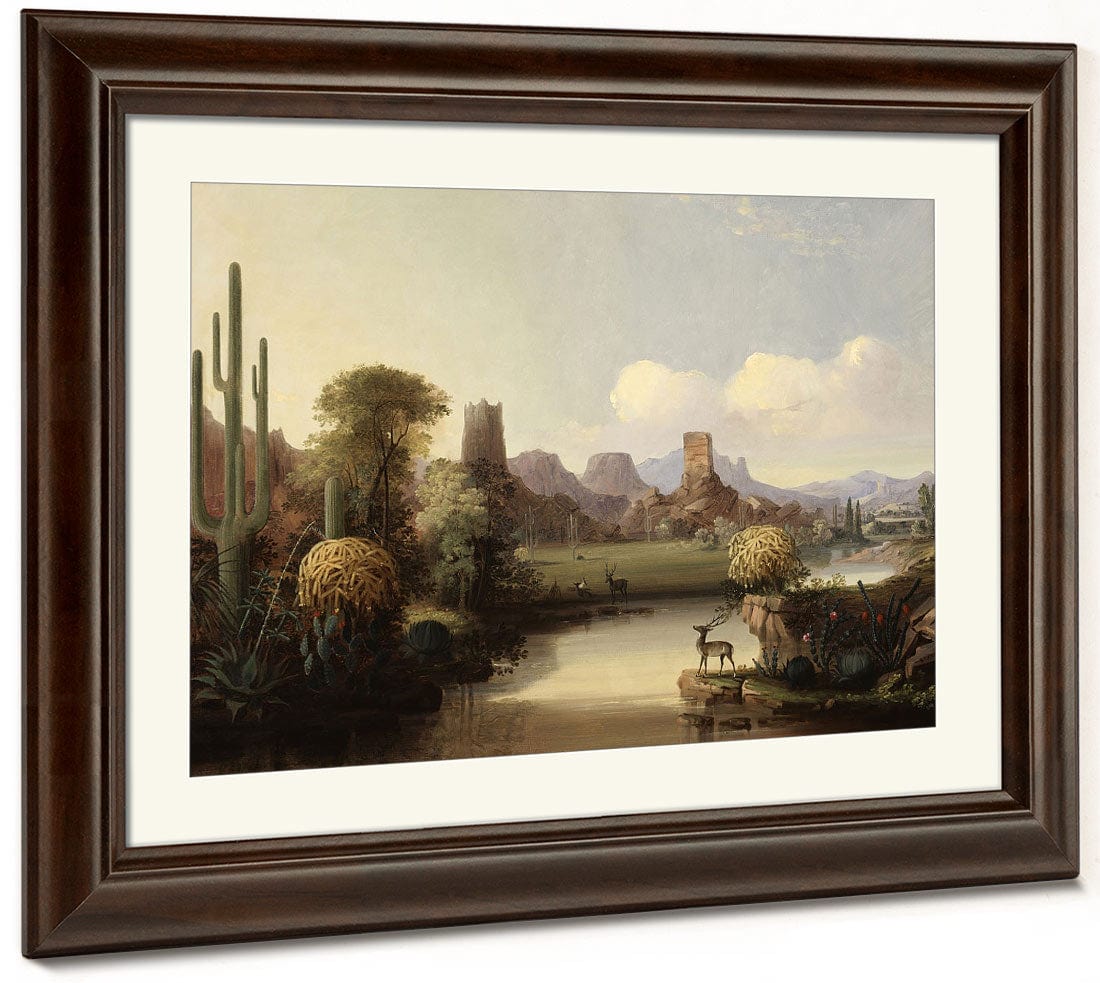 Chain Of Spires Along The Gila River By John Mix Stanley Phoenix 4x3