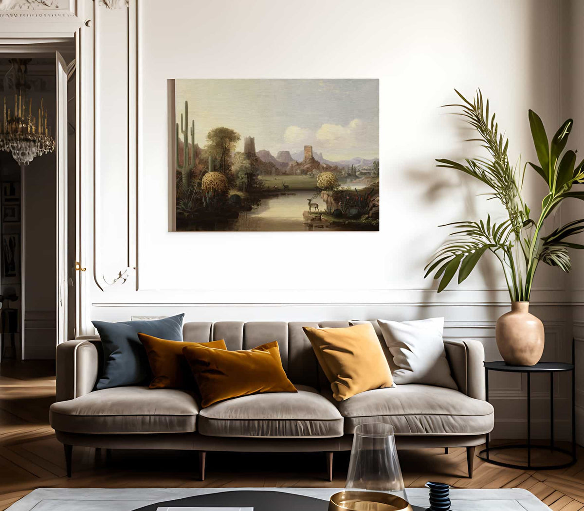 Chain Of Spires Along The Gila River By John Mix Stanley Phoenix 4x3