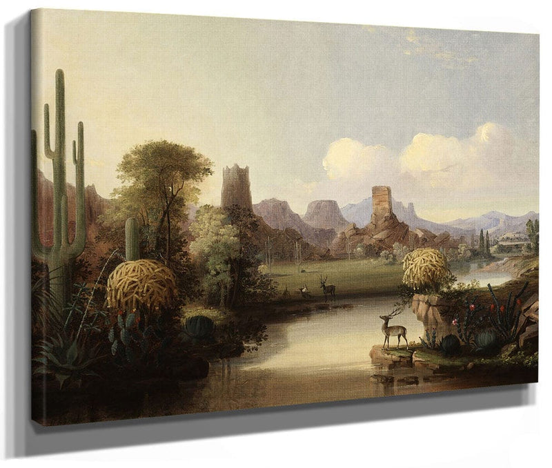 Chain Of Spires Along The Gila River By John Mix Stanley Phoenix 4x3