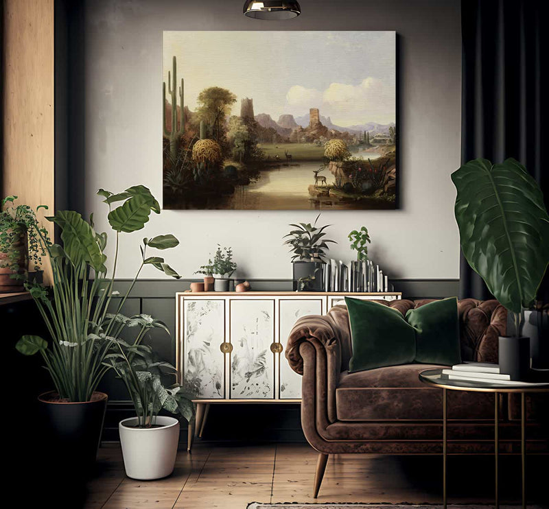 Chain Of Spires Along The Gila River By John Mix Stanley Phoenix 4x3