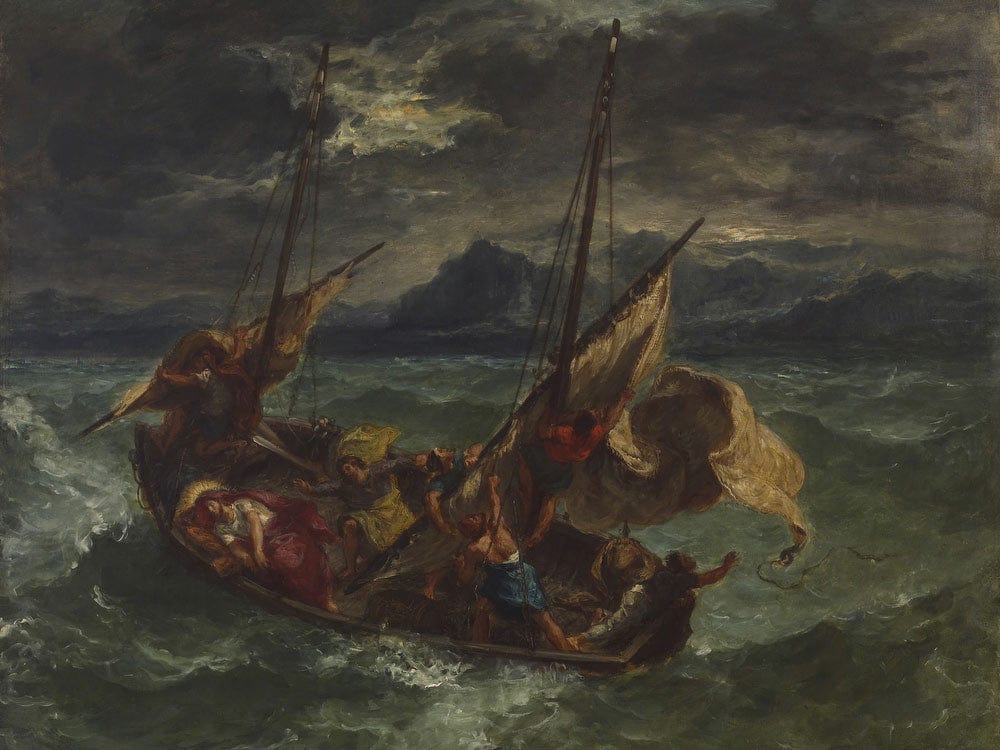 Christ On The Sea Of Galilee By Ferdinand Victor Eugene Delacroix Phoenix 4x3