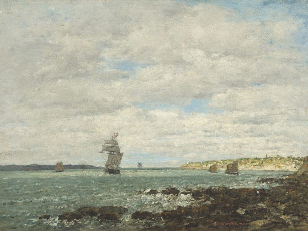 Coast Of Brittany By Eugene Boudin Phoenix 4x3
