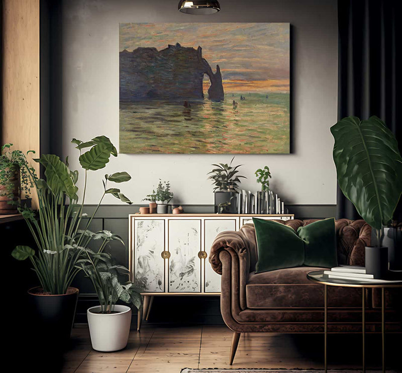 Coucher De Soleil A Etretat By Claude Monet Phoenix 4x3