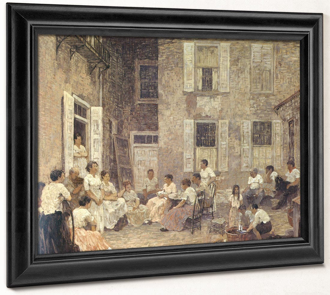 Courtyard At Dusk 1915 By Robert Spencer Phoenix 4x3