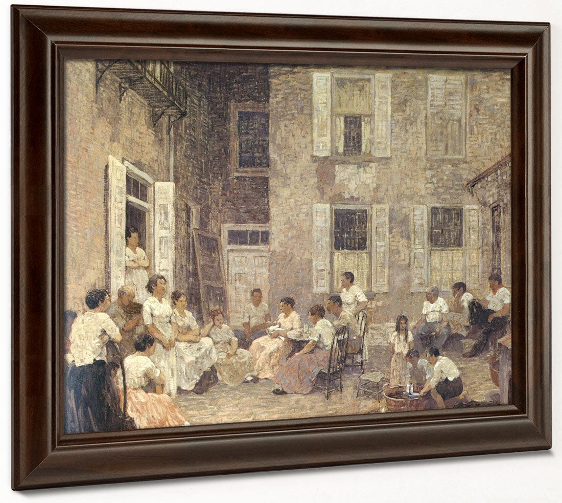 Courtyard At Dusk 1915 By Robert Spencer Phoenix 4x3