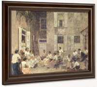 Courtyard At Dusk 1915 By Robert Spencer Phoenix 4x3