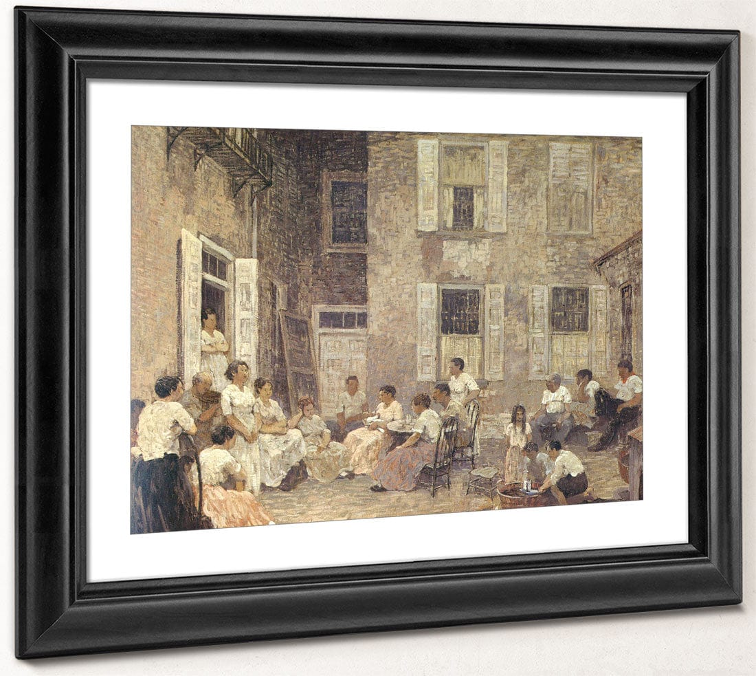 Courtyard At Dusk 1915 By Robert Spencer Phoenix 4x3