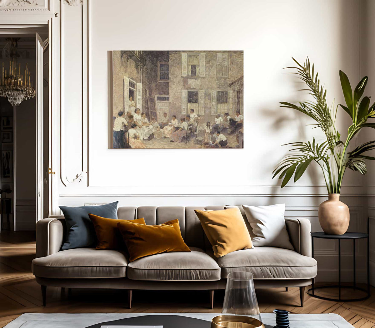 Courtyard At Dusk 1915 By Robert Spencer Phoenix 4x3