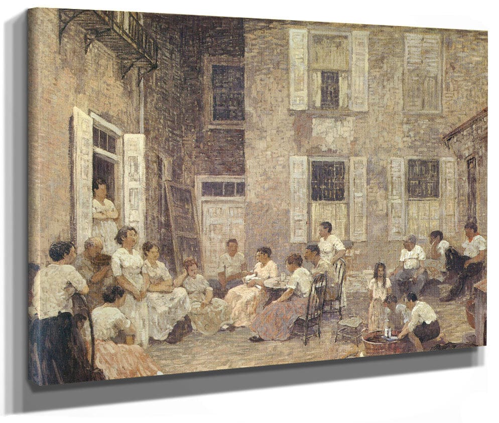 Courtyard At Dusk 1915 By Robert Spencer Phoenix 4x3