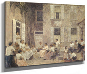 Courtyard At Dusk 1915 By Robert Spencer Phoenix 4x3