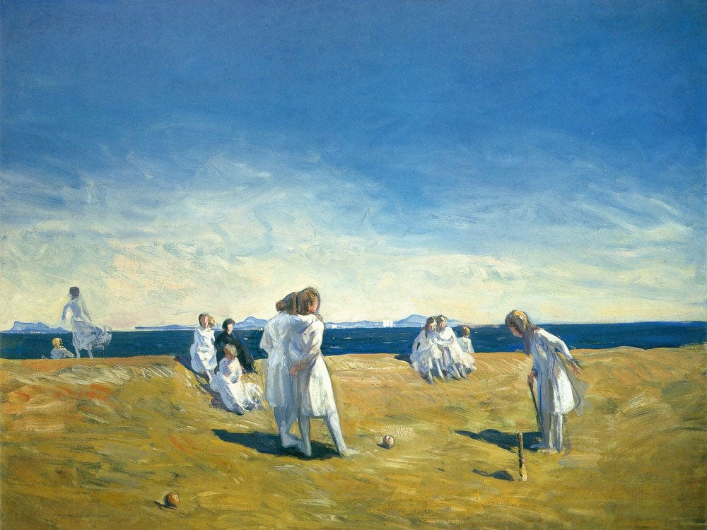 Croquet The Beach Party 1906 1907 By Rockwell Kent Phoenix 4x3