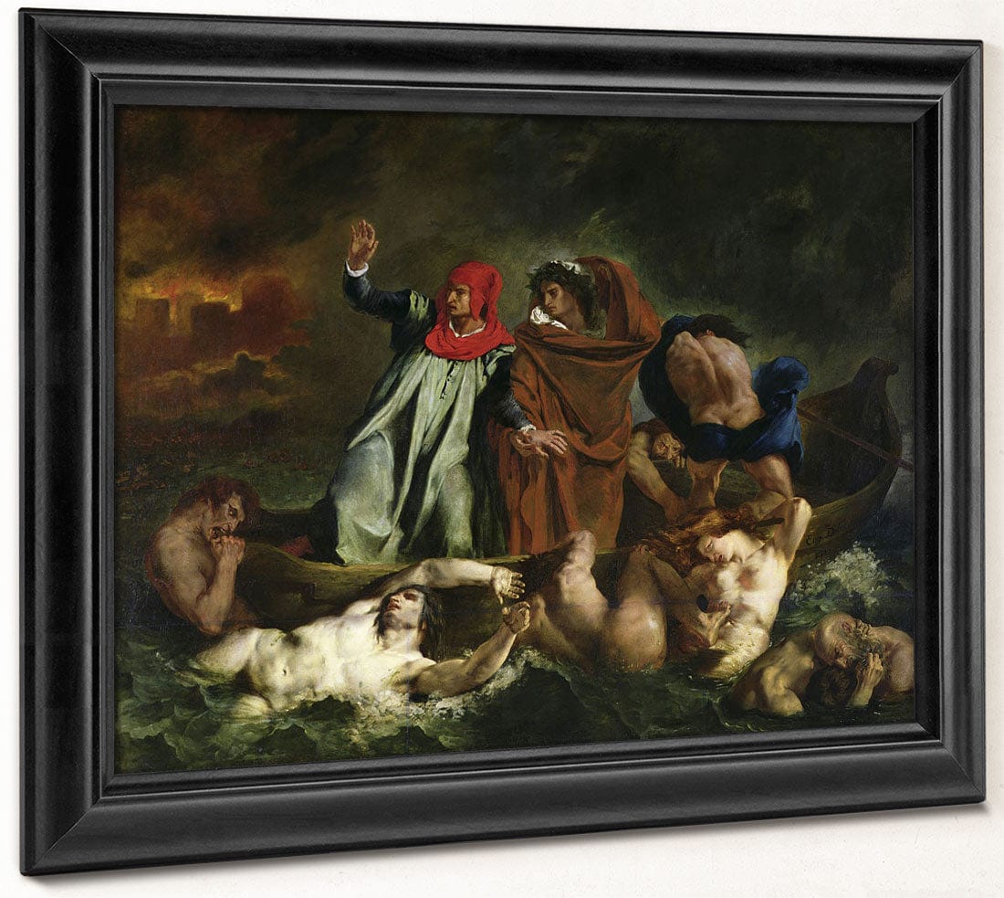 Dante (1265 1321) And Virgil (70 19 Bc) In The Underworld By Ferdinand Victor Eugene Delacroix Phoenix 4x3