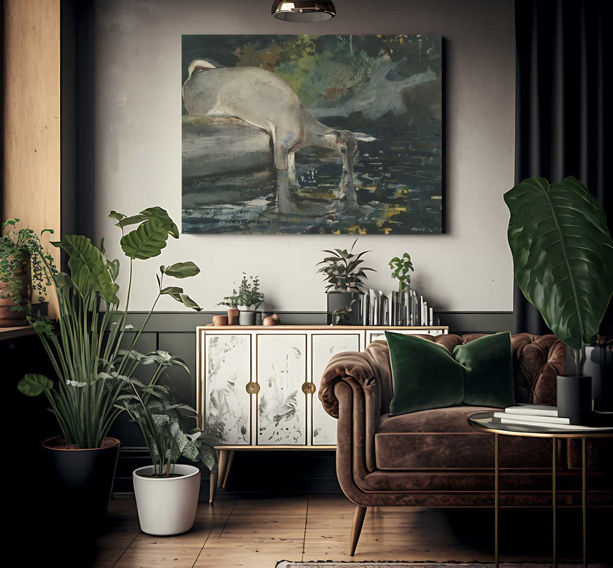 Deer Drinking By Winslow Homer Phoenix 4x3