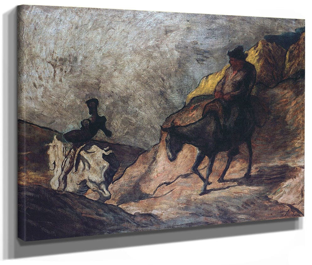 Don Quixote And Sancho Panza By Honore Daumier Phoenix 4x3