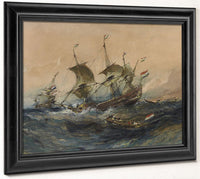 Dutch Ships In A Storm By Eugene Isabey Phoenix 4x3