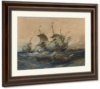 Dutch Ships In A Storm By Eugene Isabey Phoenix 4x3