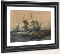 Dutch Ships In A Storm By Eugene Isabey Phoenix 4x3