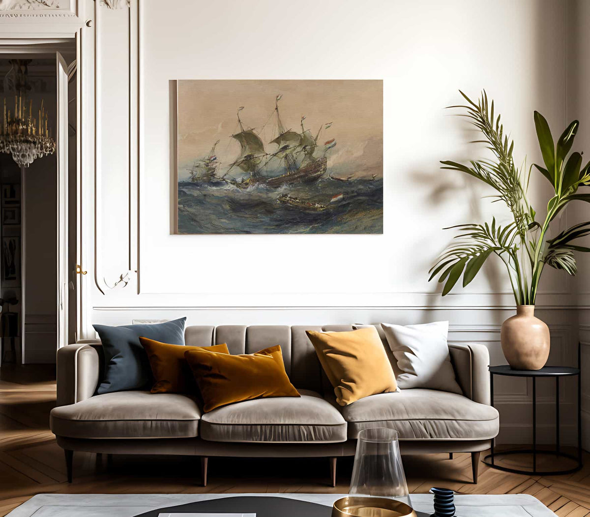 Dutch Ships In A Storm By Eugene Isabey Phoenix 4x3