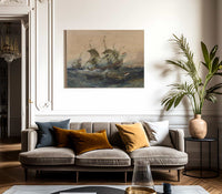 Dutch Ships In A Storm By Eugene Isabey Phoenix 4x3