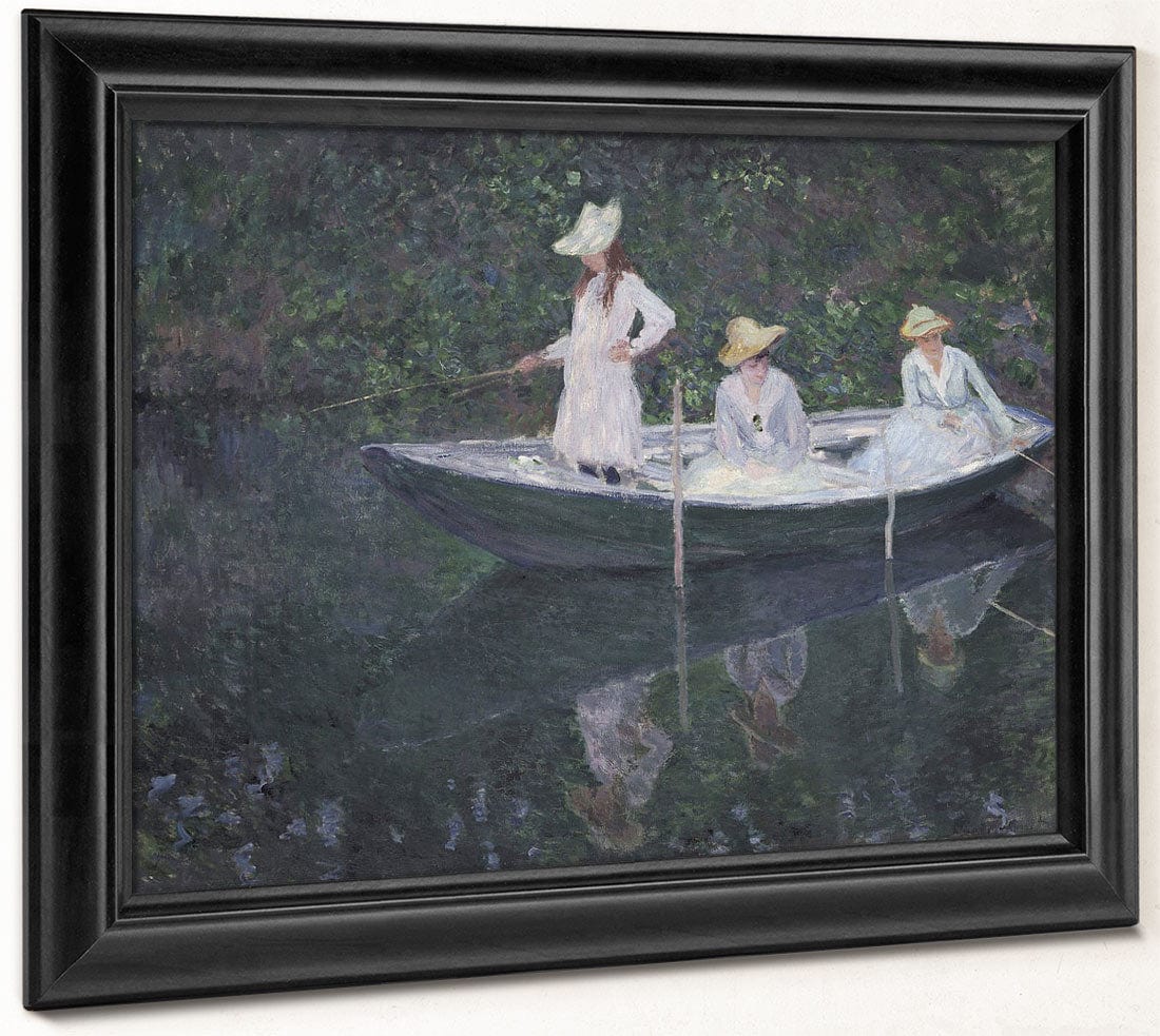 En Norvegienne, Ou La Barque A Giverny Les Filles De Mme Hoschede, Seconde Femme De L'artiste  Germaine, Suzanne Et Blanche By Claude Monet Phoenix 4x3